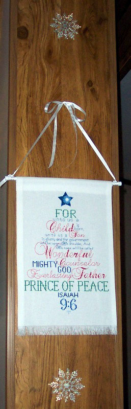 For Unto Us stitched by Judy Kutchen